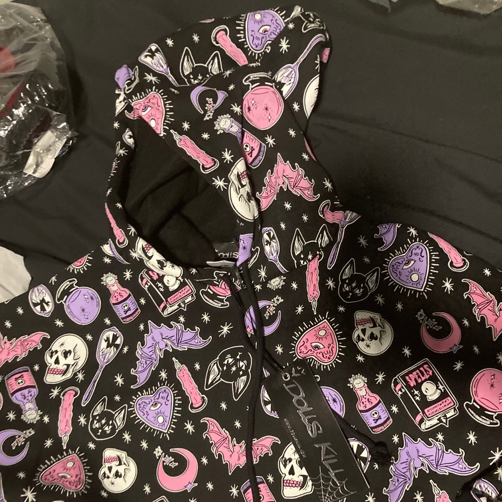 Dolls kill crop hoodie
